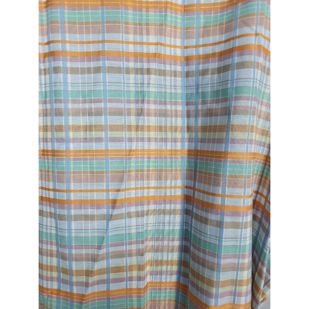 VTG Women's 60s / 70s belted Dress Summer Time Orange zip Up Light Weight - Picture 3 of 8